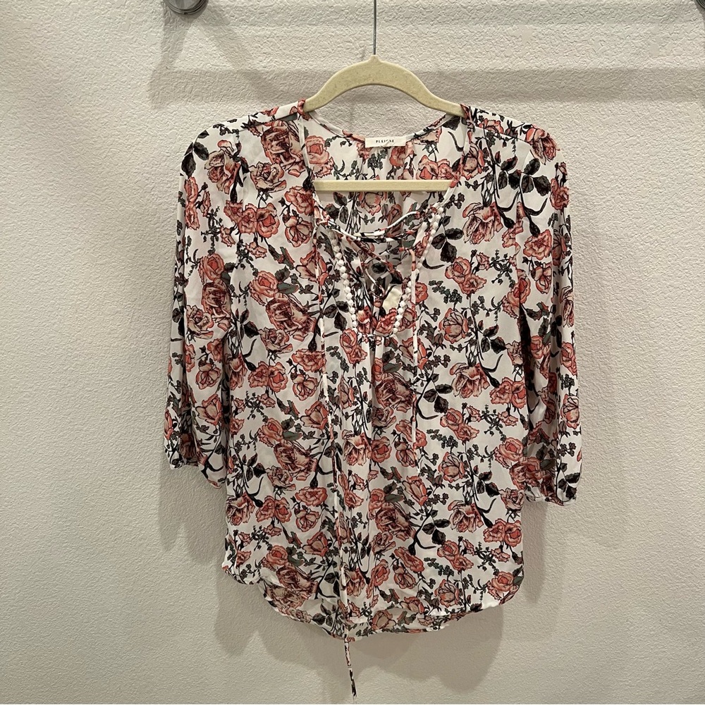 💗PLEIONE Floral Priny Blouse